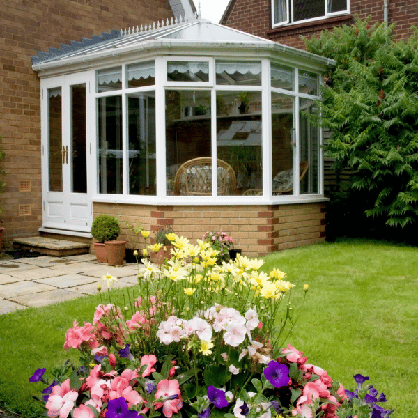 Victorian conservatory with polycarbonate roof