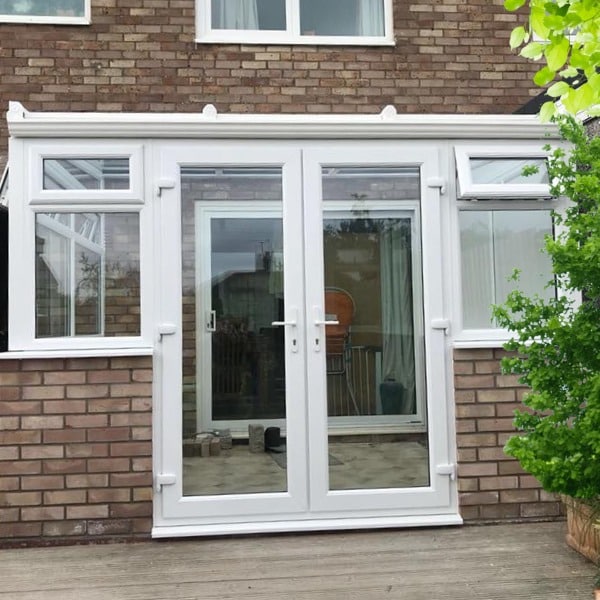 White uPVC Lean to conservatory