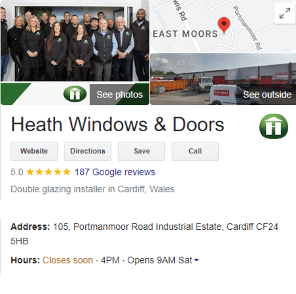 5 Star reviews for Heath Windows and doors on Gogle