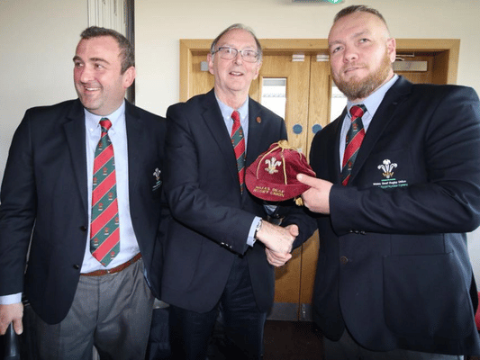 james receiving wales deaf rugby cap