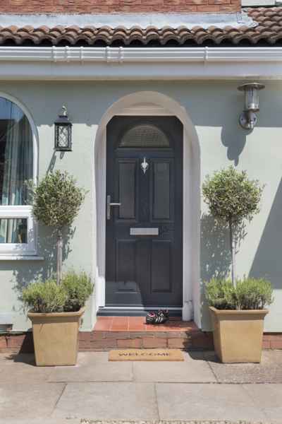 Arch glazing residential door