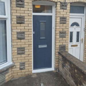 endurance tove composite door with silver furniture
