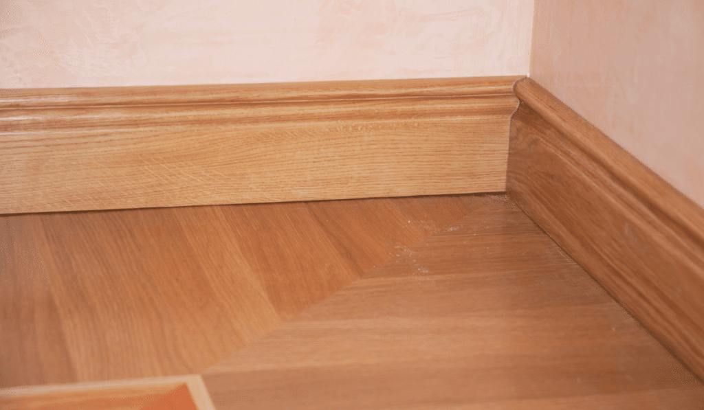 oak skirting with wooden floor