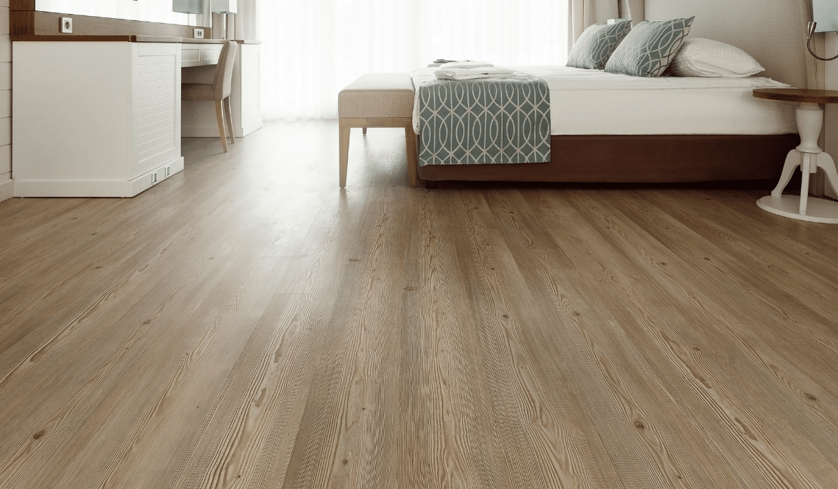 picture of wooden flooring in a bedroom flooring cardiff feature image