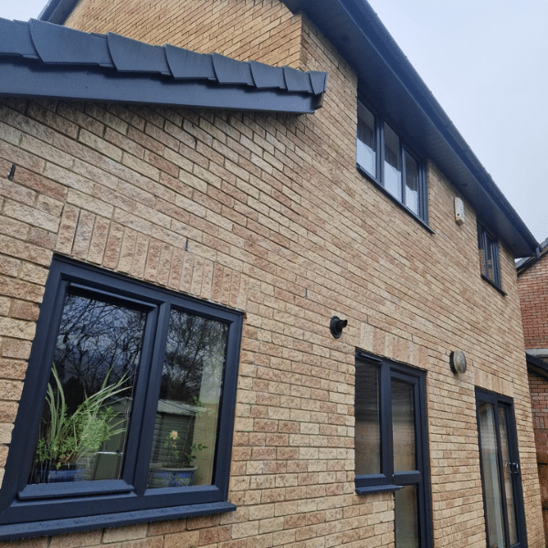 grey windows, doors and roofline
